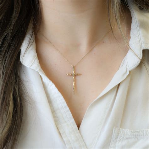 American Small Rugged Cross Necklace - American Jewelry