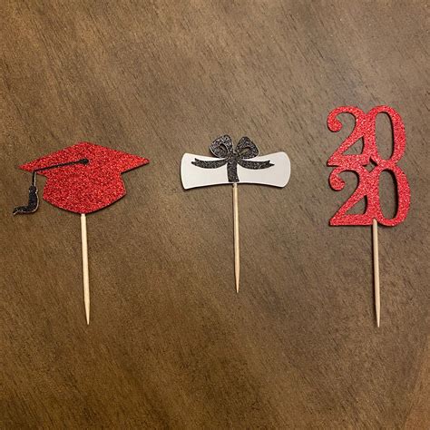 Graduation Cupcake Toppers Custom Toothpick Graduation Picks College