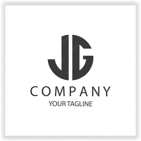 Premium Vector Jg Logo Monogram Simple And Modern Circle Black Colour