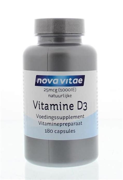 Vitamine D3 25 Mcg 1000 Ie 180 Capsules Nova Vitae • Nova Vitae