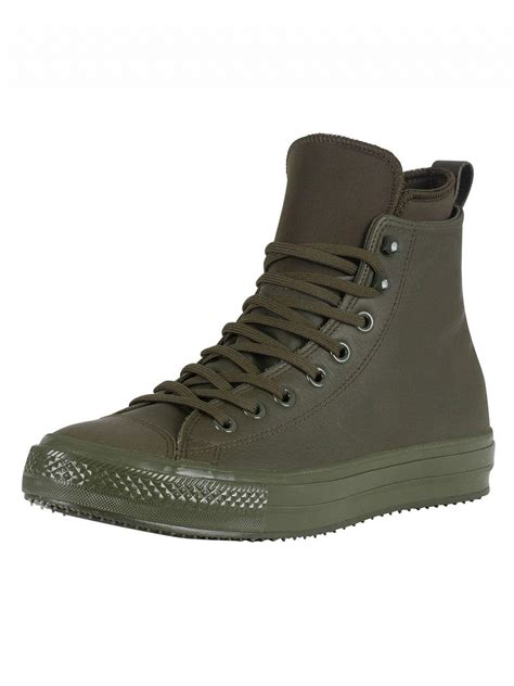 Converse Utility Green Ct All Star Hi Wp Leather Boots for Men | Lyst