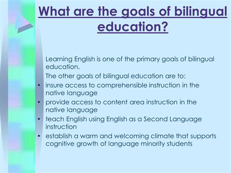 Ppt Bilingual Education Powerpoint Presentation Free Download Id