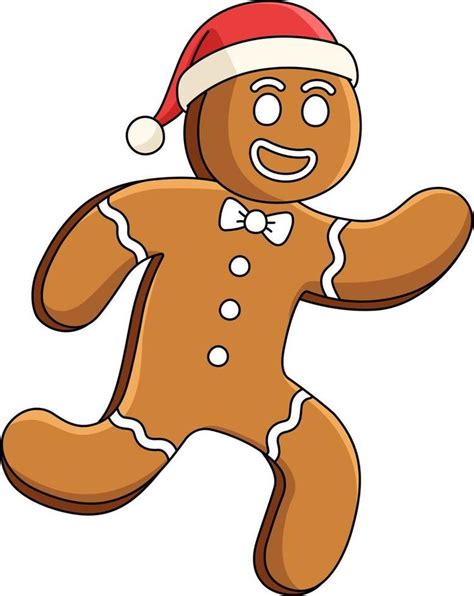 Christmas Ginger Bread Man Cartoon Colored Clipart Bread Man Hello