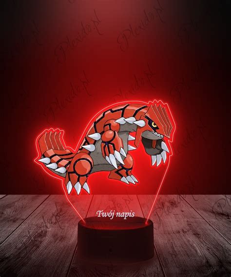 Lampka Led D Plexido Z Nadrukiem Uv Pokemon Groudon Plexido Pl