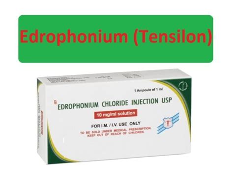 Edrophonium (Tensilon) - Uses, Dose, Side effects, MOA, Brands ...