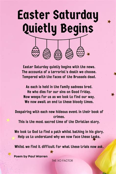 20 Beautiful Easter Poems The Xo Factor