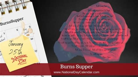 Burns Supper January 25 National Day Calendar