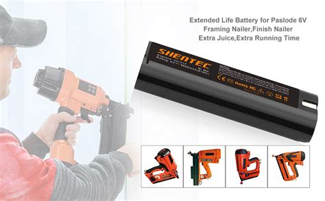 Amazon Shentec 2 Pack 4000mAh 6V Battery Compatible With Paslode