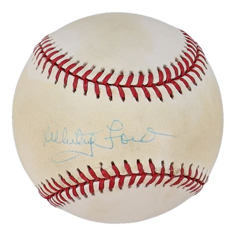 Whitey Ford Signed Oal Baseball Psa Pristine Auction