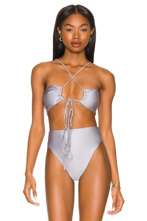 JADE SWIM Livi Bikini Top In Periwinkle Sheen REVOLVE