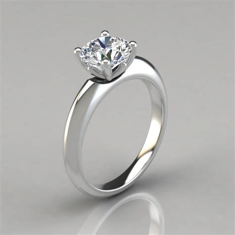 Crown Solitaire Moissanite Engagement Ring Forever Moissanite