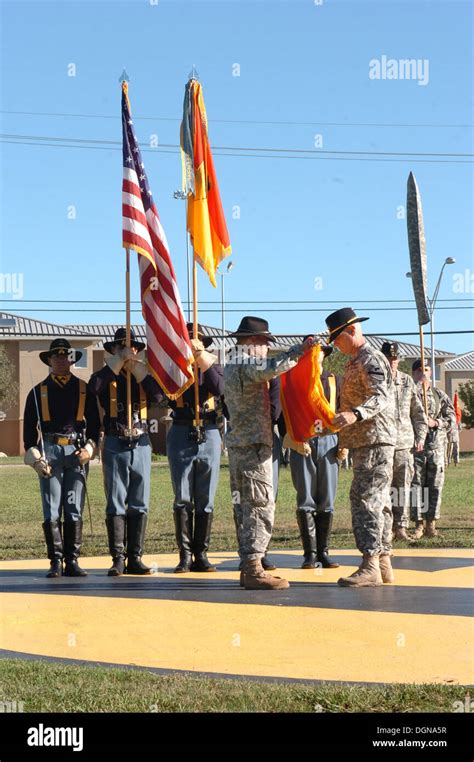 Col William Benson Left Outgoing Commander Th Bct St Cav Div