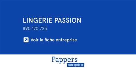 Société LINGERIE PASSION Chiffre d affaires statuts extrait d immatriculation