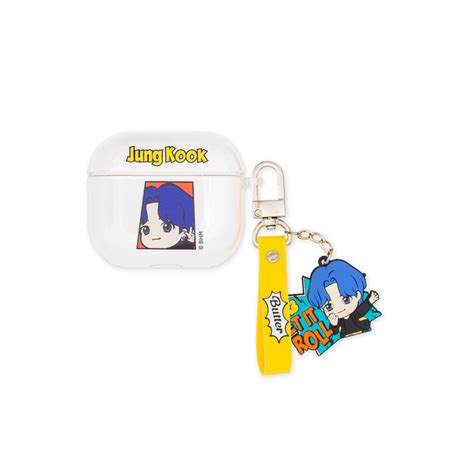 Tinytan Airpods Case With Keyring Butter Clear Jung Kook Sangsang S