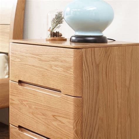 Manchester Natural Solid Oak Bedside Table Archipro Nz