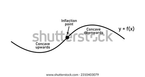 Concavity Curve Inflection Point Concave Down Stock Vector Royalty