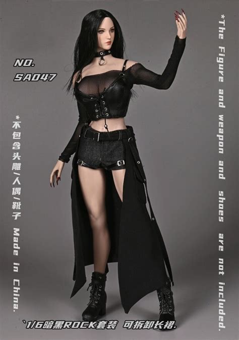 Female Gothic Dress Clothing Set For Phicen Hot Toys Tbl Action Figures Ebay
