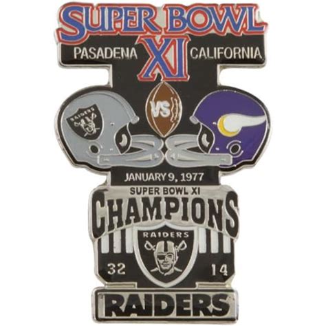 Oakland Raiders Super Bowl XI Collectors Pin - NFLShop.com