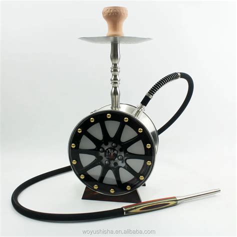 Stainless Steel Nargile Set Car Tyre Wheel Modern Design Shisha Felgen