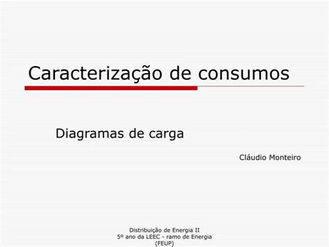 PPT Caracterização de consumos PowerPoint Presentation free download