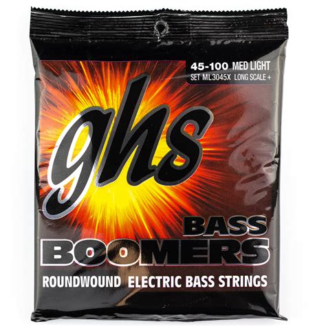 Ghs Bass Boomers Nickel Wound 45 100 Bass Guitar Strings Extra Long S Strings Direct