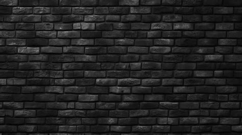 Premium Ai Image Black Brick Wall Dark Background For Design