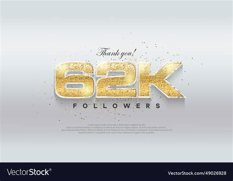 Shiny Luxury Gold 62k Followers Premium Royalty Free Vector