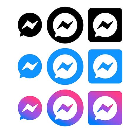 messenger logo set  vectors psds