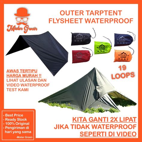 Jual TERMURAH Flysheet 3X3 MAHESA OUTDOOR 100 Waterproof Outer