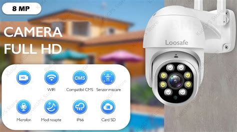 Camera De Supraveghere WIFI Loosafe 80HS Pro 8 MP Exterior Interior