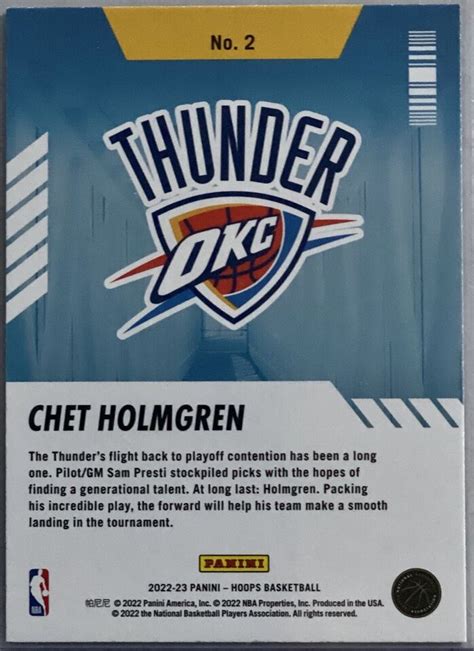 2022 23 Panini NBA Hoops Arriving Now Holo Winter 2 CHET HOLMGREN