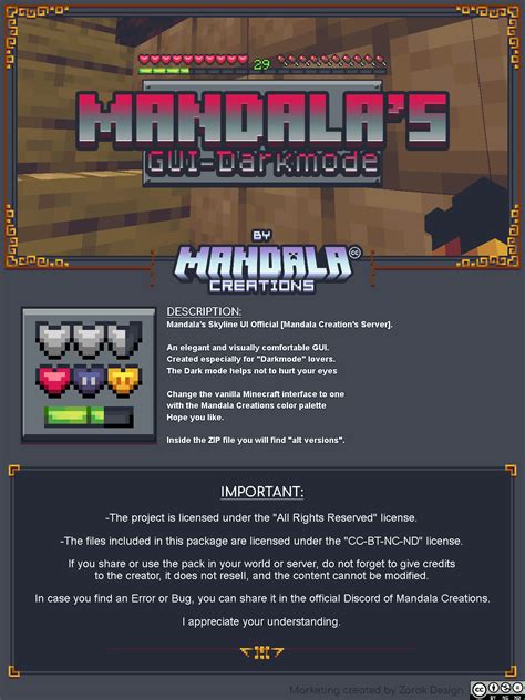 Mandala S Gui Dark Mode Minecraft Texture Pack