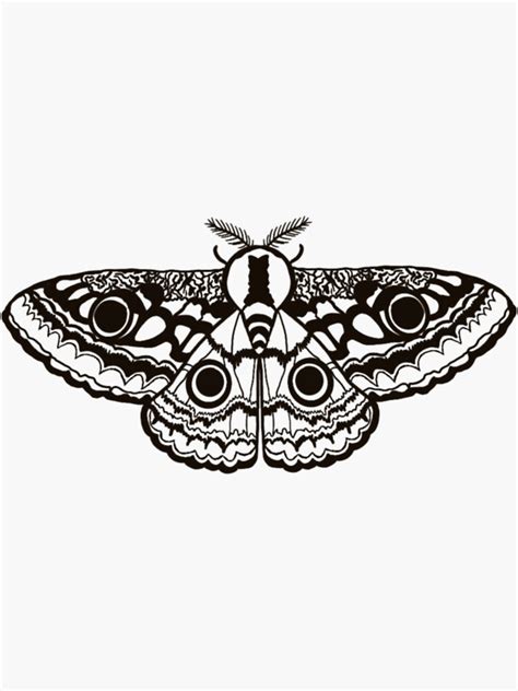 Emperor Moth Sticker By Taliaraff Redbubble