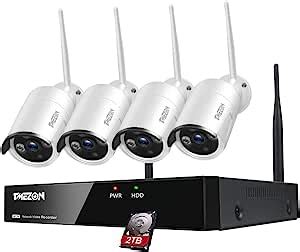 TMEZON 4CH 960P HD NVR Sistemas de vigilancia de seguridad inalámbrica