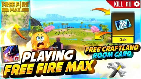 How To Get Card Room Craftland Free Fire Max Free Check Here