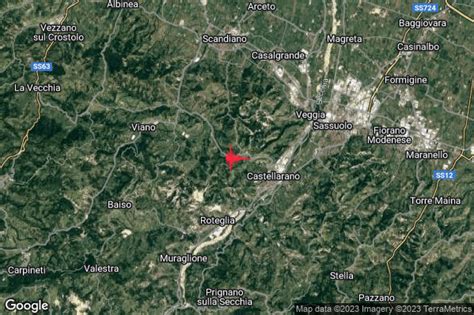 09 04 35 M2 5 Epicentro 3 Km NW Castellarano RE Ultimi Terremoti It