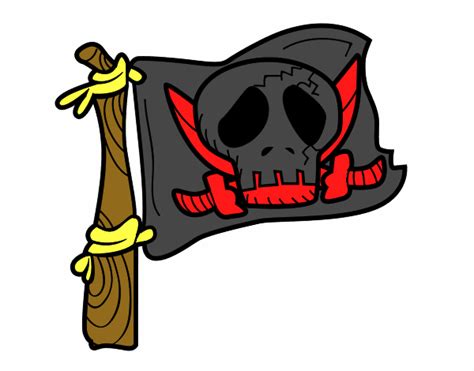 Desenho de Jolly Roger pintado e colorido por Usuário não registrado o