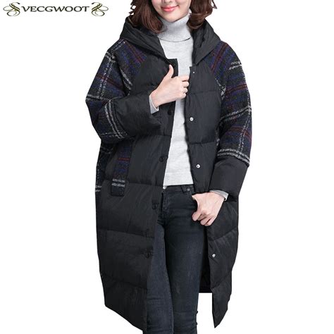 Winter Down Cotton Jacket Women New Large Size Hooded Warm Cotton