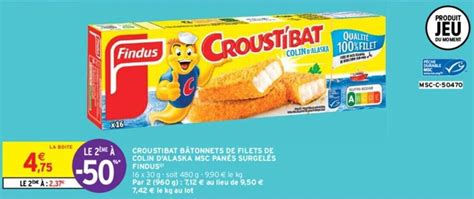 Promo Croustibat B Tonnets De Filets De Colin D Alaska Msc Pan S