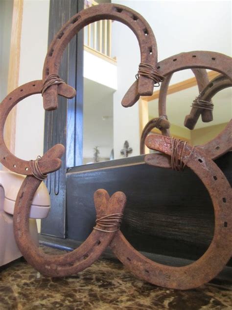 Handmade Rusty Horseshoe Wreath Horseshoe Art Horseshoe Decor