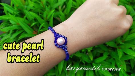 Handmade Cute Pearl Bracelet Bracelet Tutorial Youtube