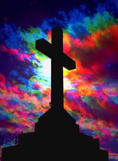 Cross With Rainbow Amen Faith Christian Christian Art