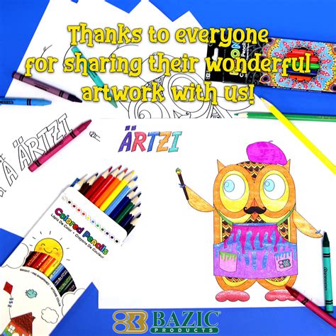 National Coloring Day Coloring Contest Winners | Bazic Products Bazic ...