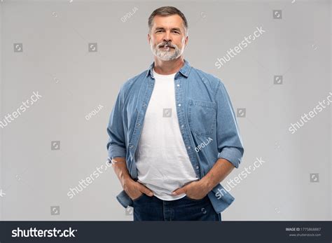 Portrait Smiling Mature Man Standing On Stock Photo 1775868887 Shutterstock