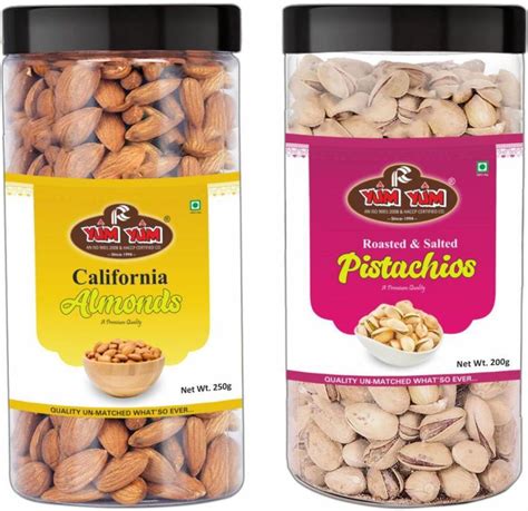 Yum Yum Premium California Almond 250g And Pista 250g 500g Dry