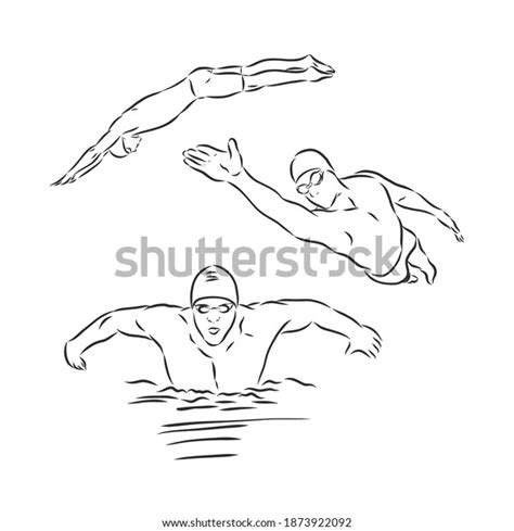 2,108 Swimmer Vector Hand Drawn Images, Stock Photos & Vectors ...