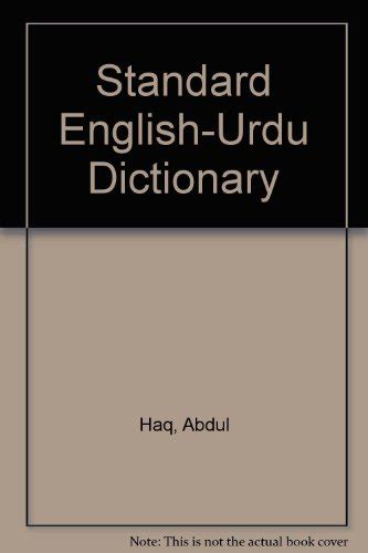 Standard English Urdu Dictionary Abdul Haq 9780861860418 Abebooks