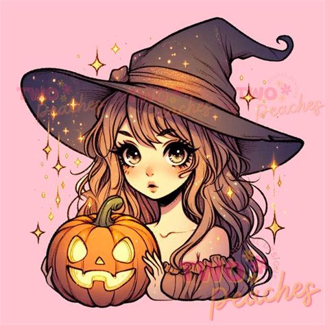 Halloween Png Witch Cute Pumpkin Png Spooky Season Sticker Png