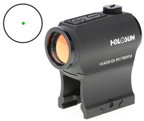 Viseur Point Rouge Holosun Elite Green Dot B Optiques Sur