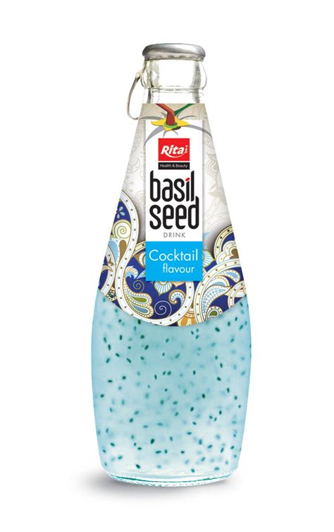 290ml Basil Seed Drink With Cocktail Flavour China Basil Seed Drink